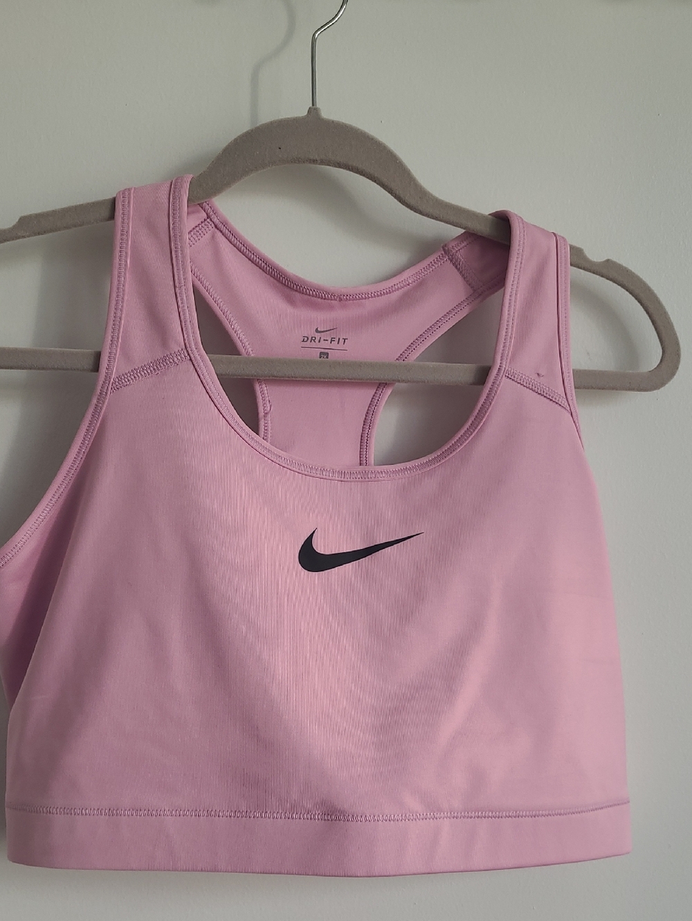 Nike Pink Dri-FIT Racerback Crop Sports Bra